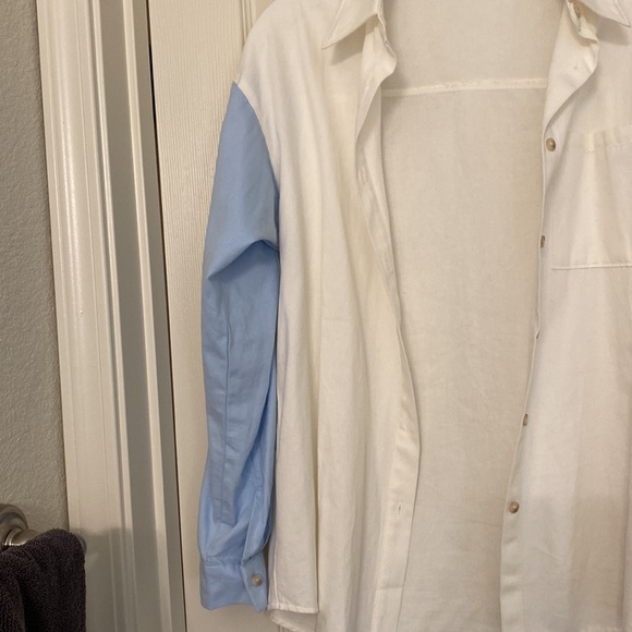 Misslola color blocked button up blouse - Picture 4 of 5